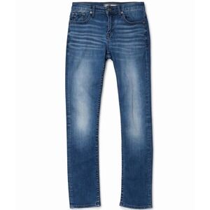 BKE Alec Jeans Straight Leg Blue Denim Men 32S Buckle Stretch Pants